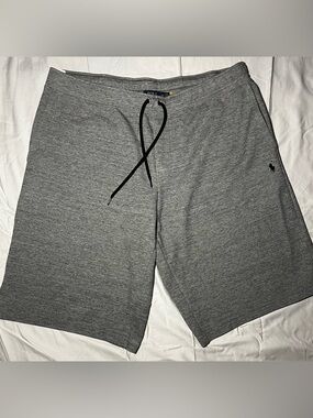Men’s Polo Ralph Lauren Gray Heather Drawstring Knit Shorts 2XL Tall